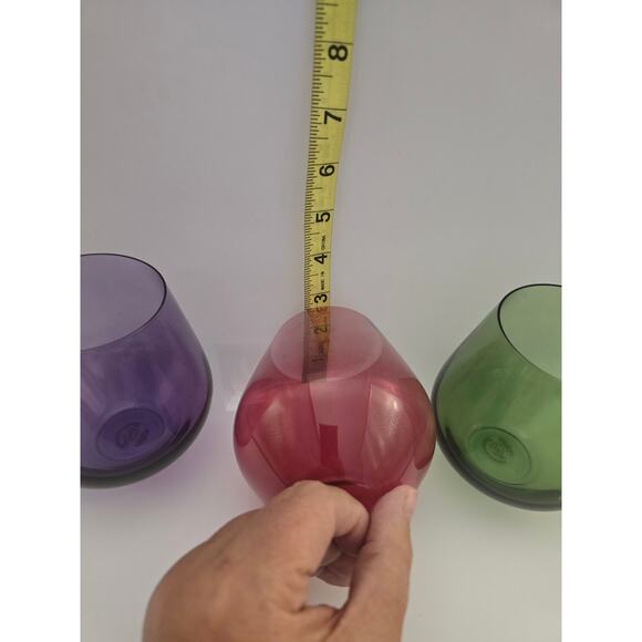 Lenox Tuscany Harvest Stemless Red Wine Glasses Tumblers 3 Colors 4.5"‎ - Picture 2 of 7